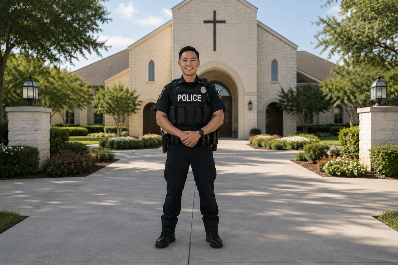 Church Police — off-duty Texas Peace Officer on post in Houston