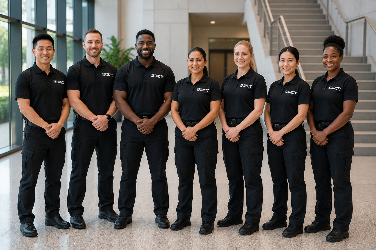 Texas Protection Force security officer team standing together